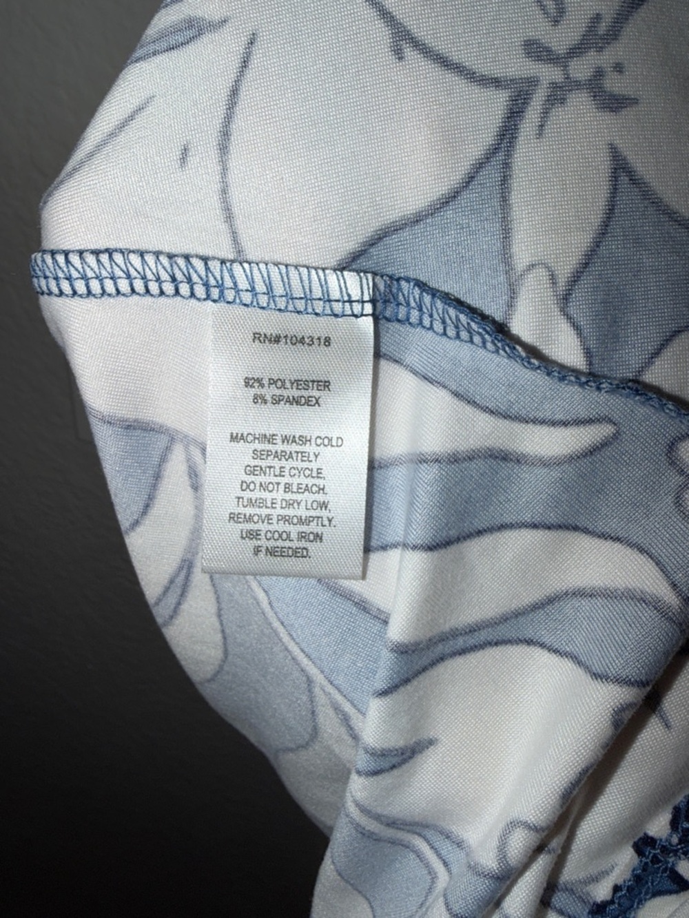 Harlow & Rose Blue & White Floral A-Line Mini Dress - Picture 6 of 6